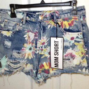 NWT Almost Famous "7" Mom Shorts, Bohemian, Hippie Chic, Coachella, Burning Man